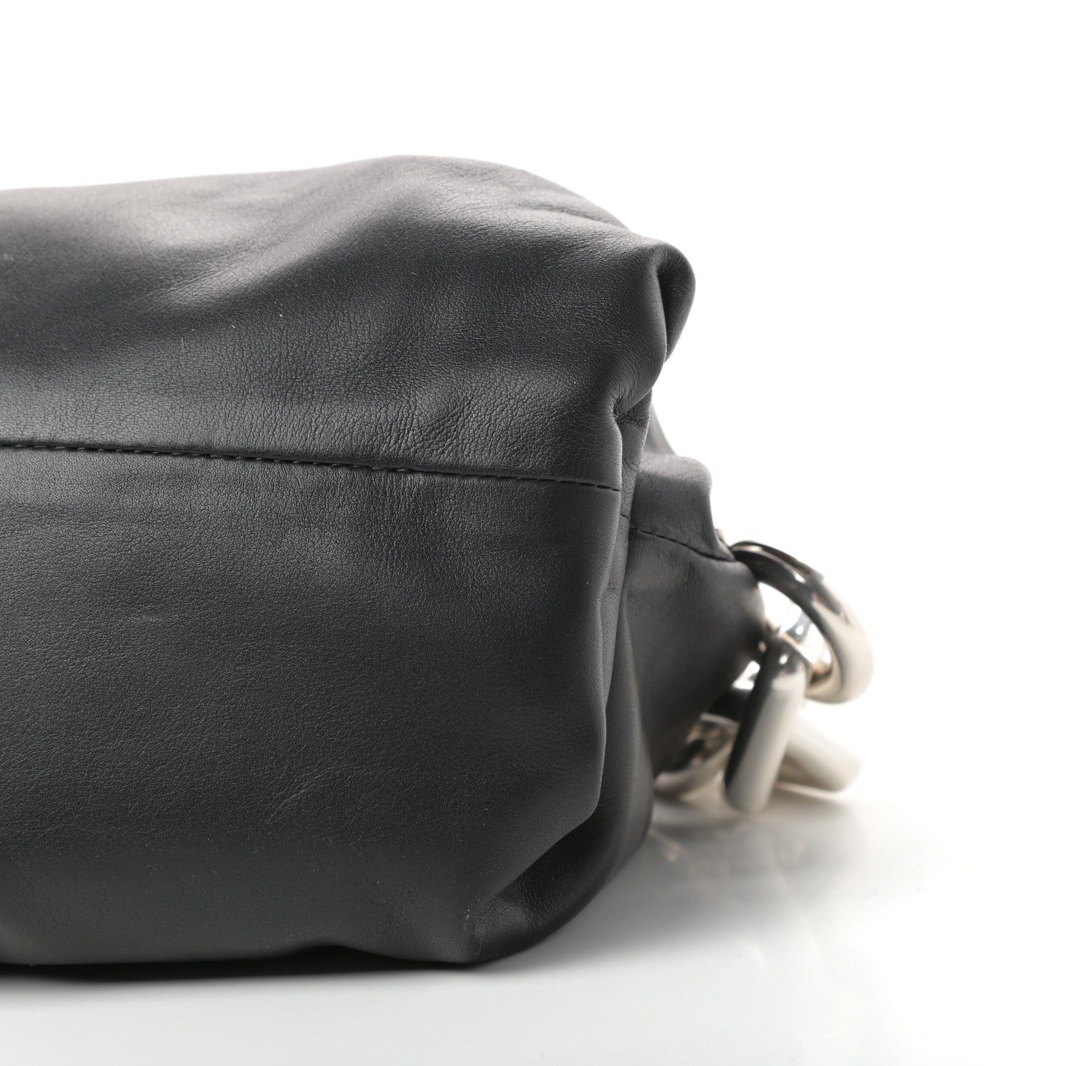 Bottega Veneta Calfskin The Pouch Chain Black 8 of 10