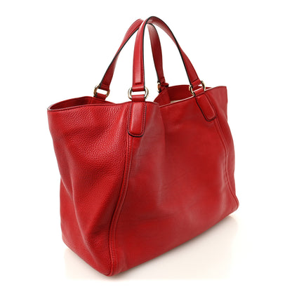 Gucci Pebbled Calfskin Medium Soho Shoulder Bag Tabasco Red 3 of 10