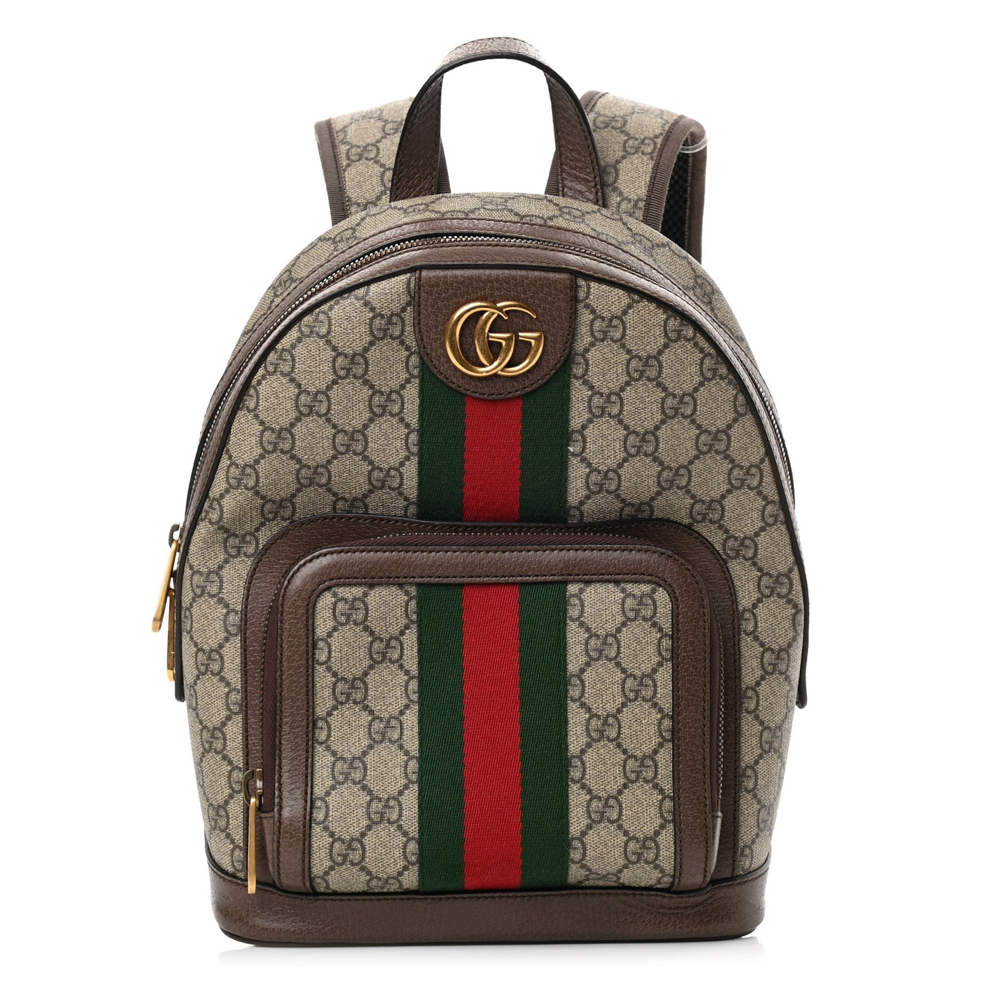 GG Supreme Monogram Calfskin Web Small Ophidia Day Backpack Beige Ebony New Acero
