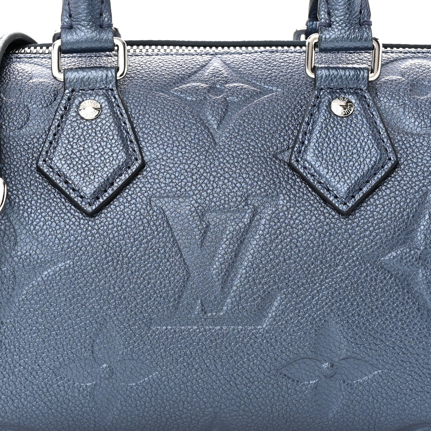 Metallic Empreinte Monogram Giant Speedy Bandouliere 20 Navy Nacre