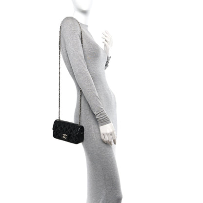 Chanel Lambskin Quilted Extra Mini Flap Black 2 of 13