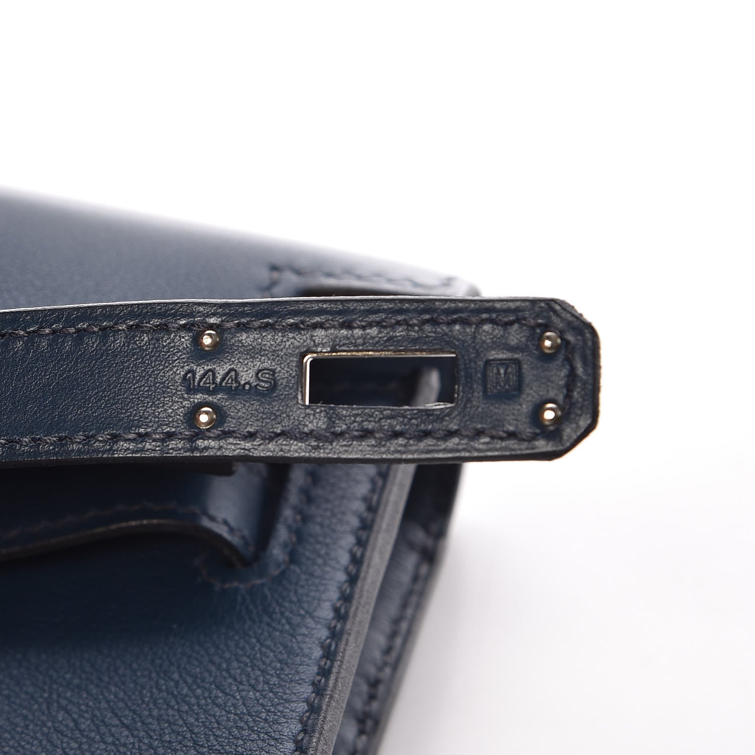 Hermes Swift Kelly Cut Clutch Pochette Bleu De Prusse 8 of 11