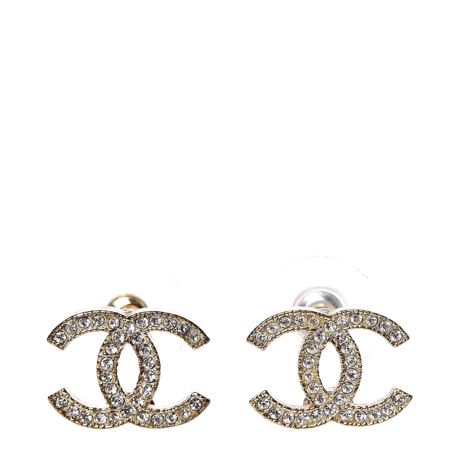Crystal CC Earrings Gold