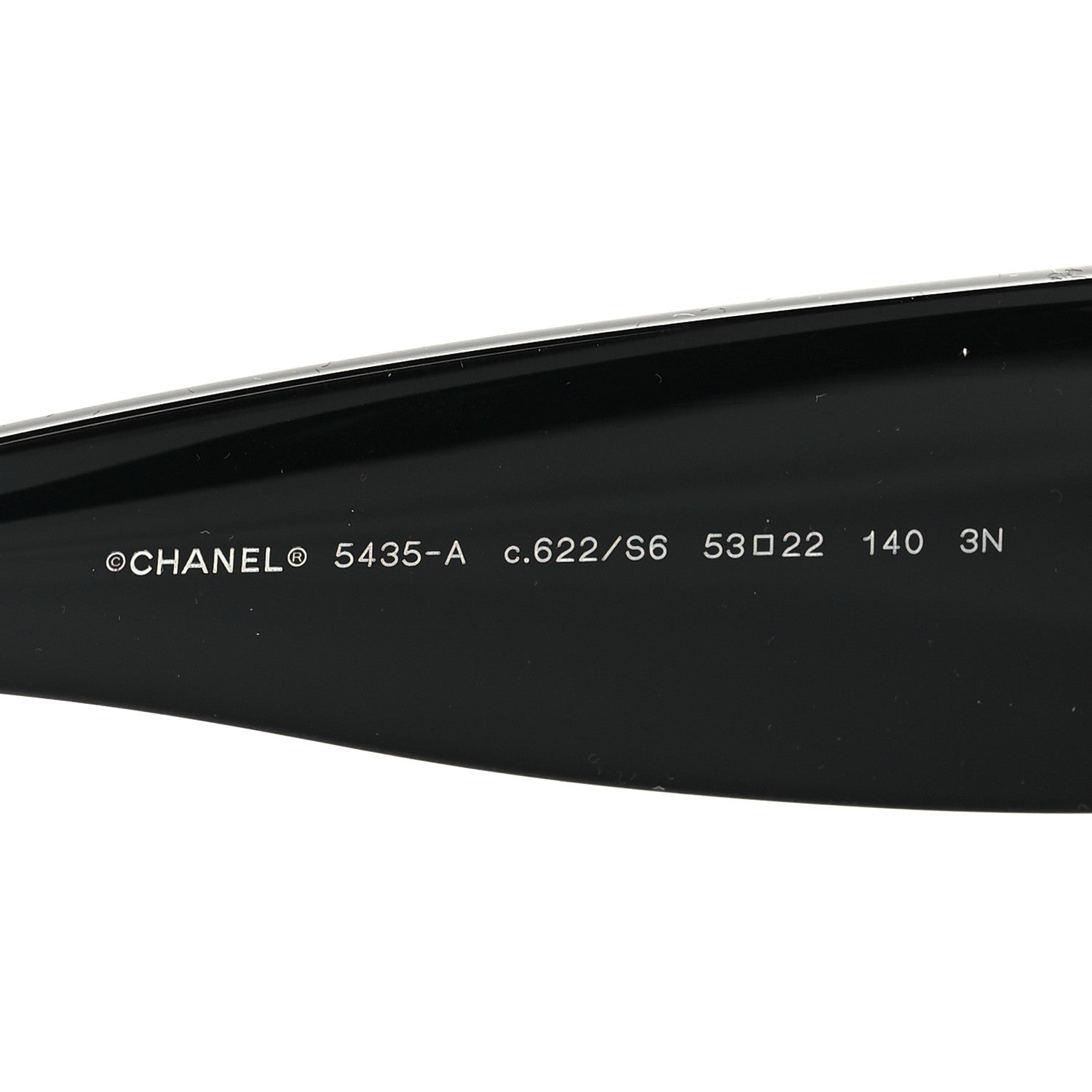 Chanel Acetate Rectangle Sunglasses 5435-A Black 5 of 7