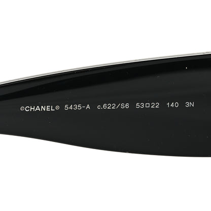 Chanel Acetate Rectangle Sunglasses 5435-A Black 5 of 7
