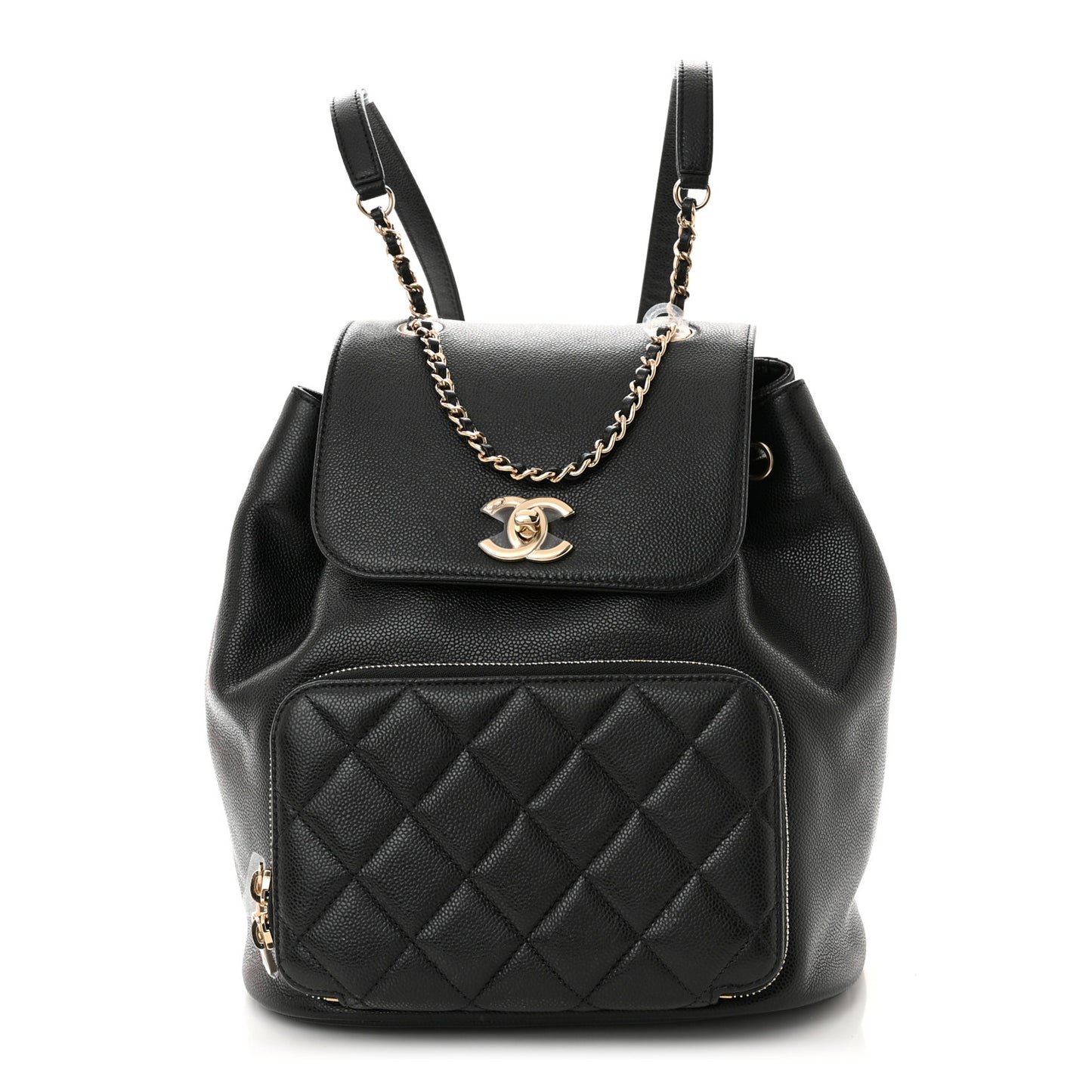 Caviar Quilted Business Affinity Backpack Black