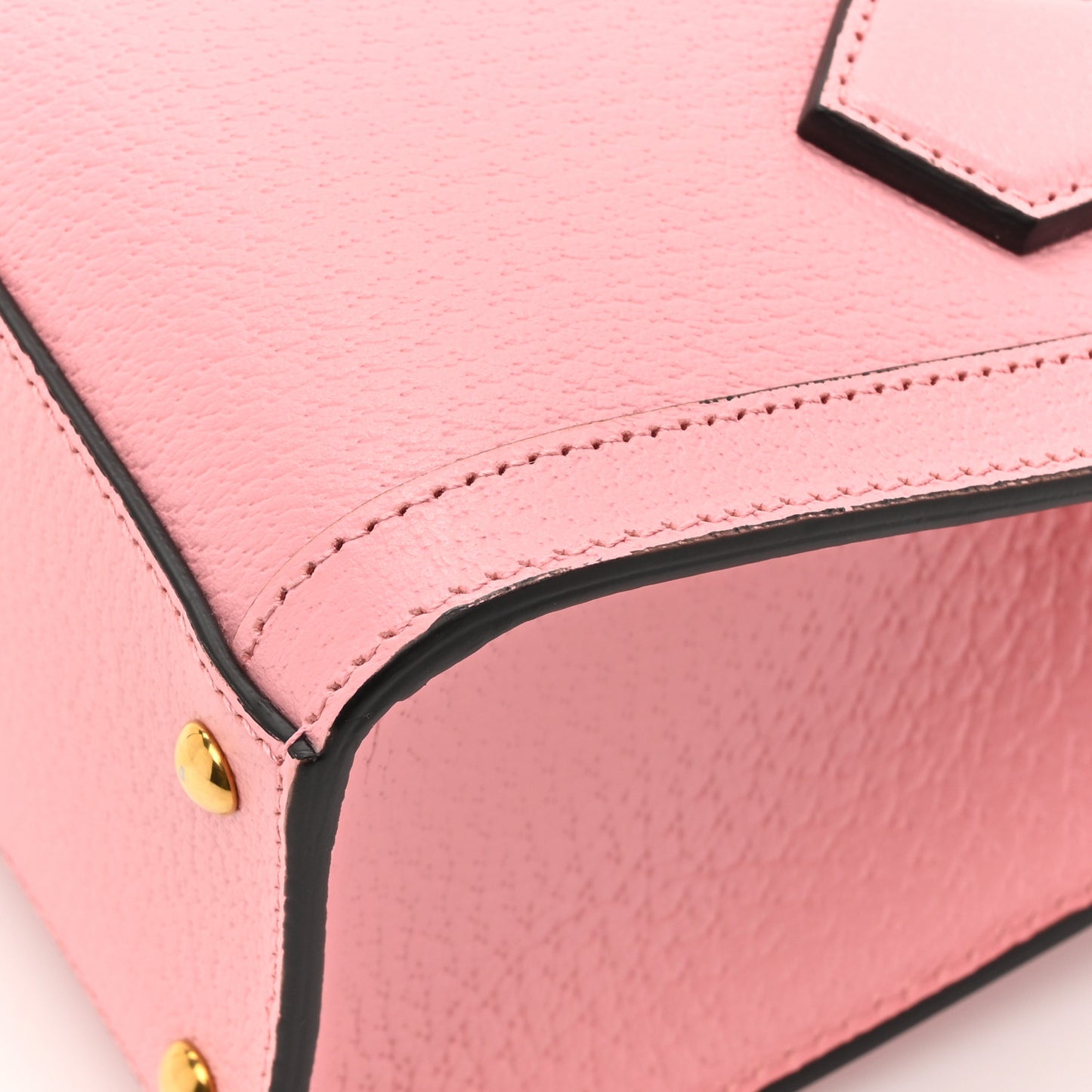 Textured Dollar Calfskin Web Mini Diana Tote Bag Wild Rose Black