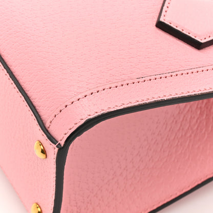 Gucci Textured Dollar Calfskin Web Mini Diana Tote Bag Wild Rose Black 19 of 19