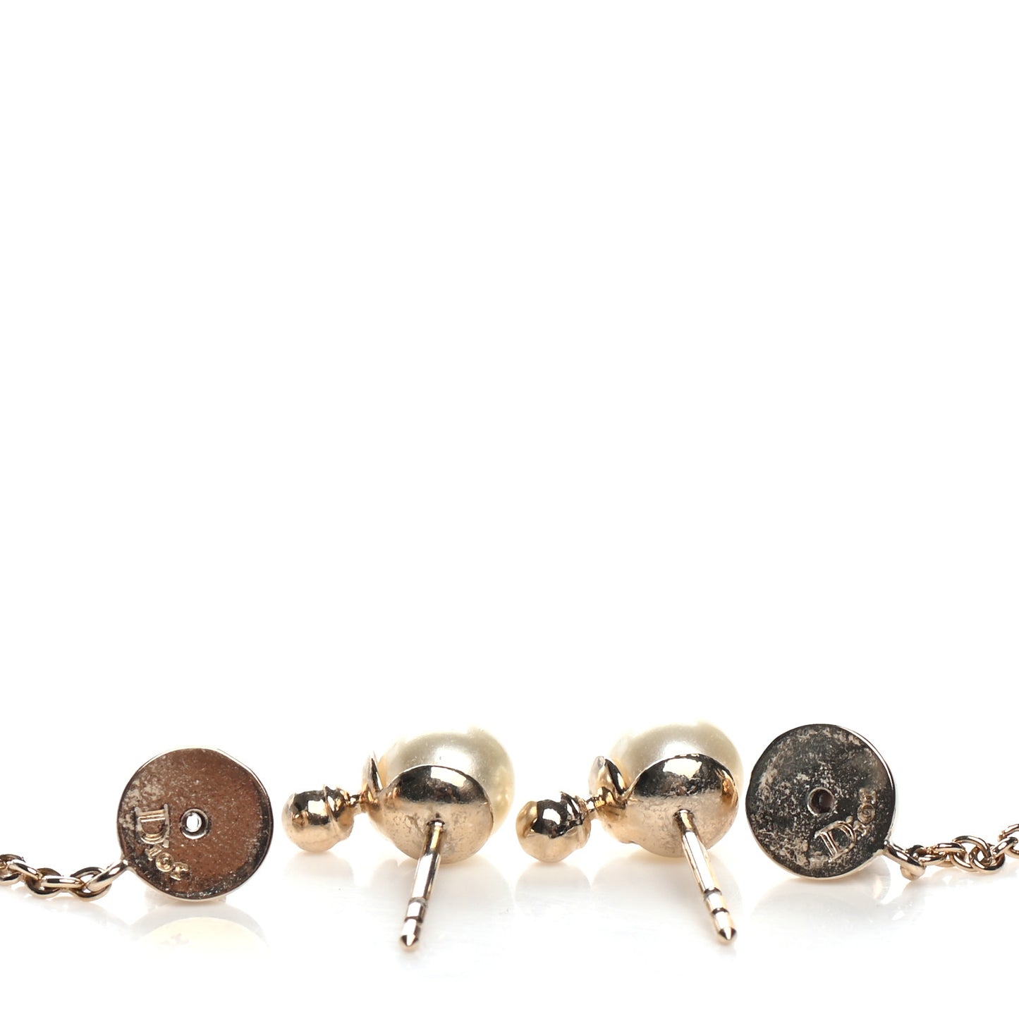 Pearl La Petite Tribale Dangle Chain Earrings Gold