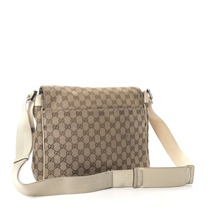 Gucci Monogram Small Flap Messenger Bag Beige Off White 2 of 10