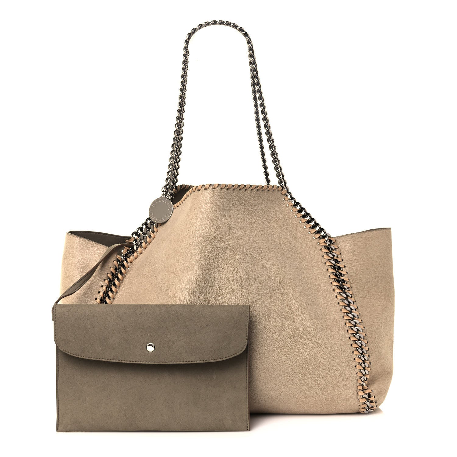 Stella McCartney Shaggy Deer Falabella Reversible Tote Clotted Cream 1 of 19