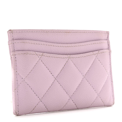 Chanel Caviar Quilted Card Holder Light Purple 2 of 11