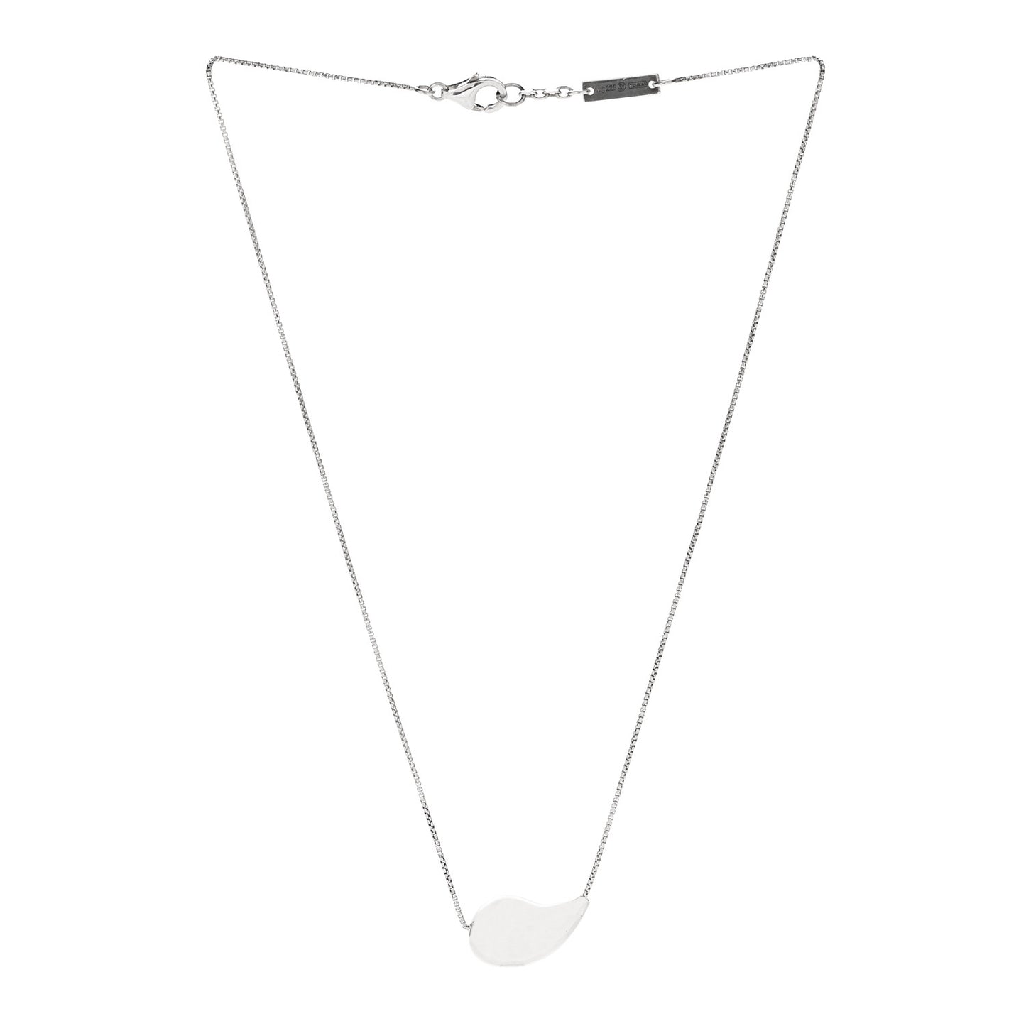 Sterling Silver Drop Pendant Necklace Green