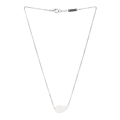 Bottega Veneta Sterling Silver Drop Pendant Necklace Green 3 of 6