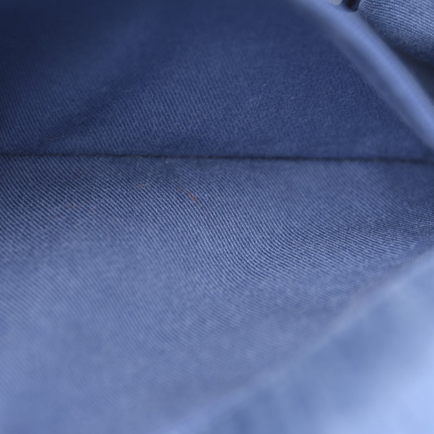 Frayed Denim Quilted Large Blue Chip Flap Blue