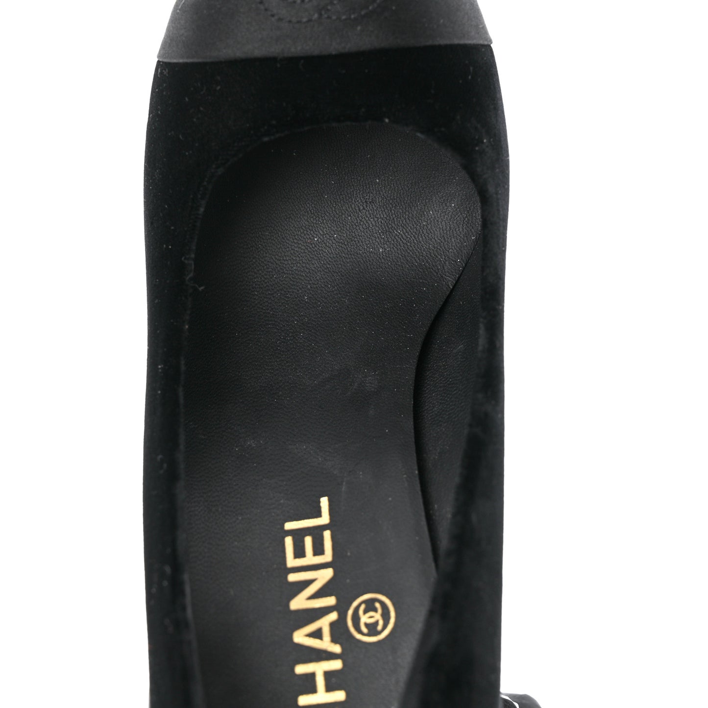 Velvet Satin Cap Toe Pearl Pumps 38 Black