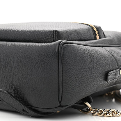 Gucci Pebbled Calfskin Soho Chain Backpack Black 10 of 11
