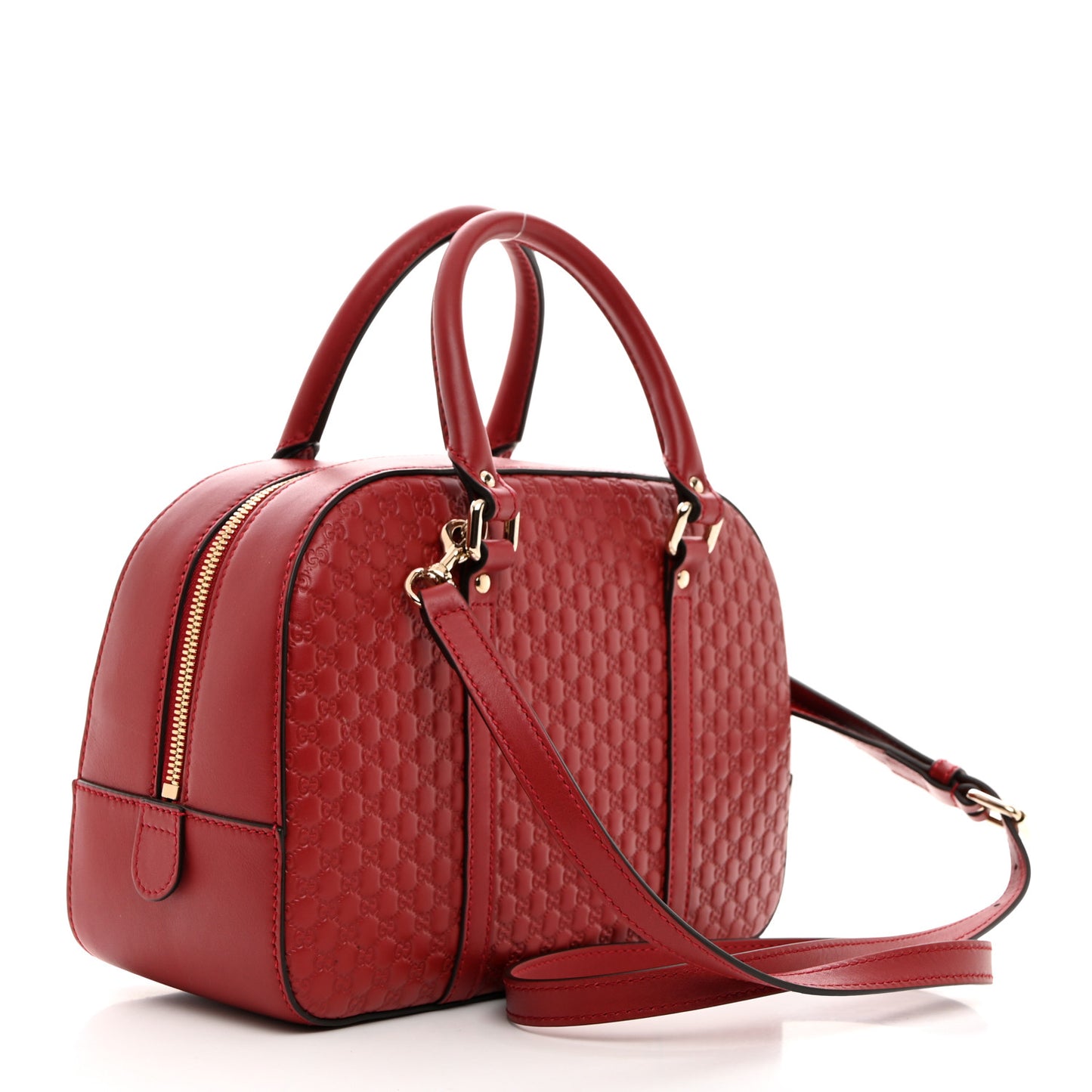 Soft Microguccissima Medium Crossbody Bag Rosso