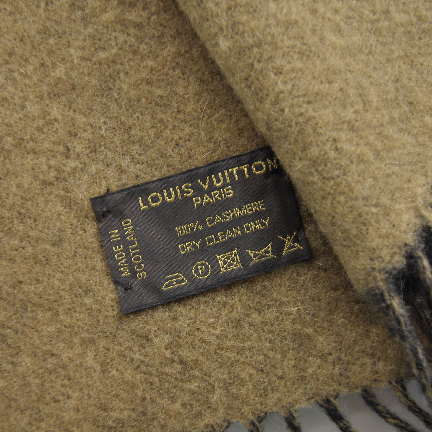 Louis Vuitton Cashmere Baroda Fringe Scarf Beige 3 of 5