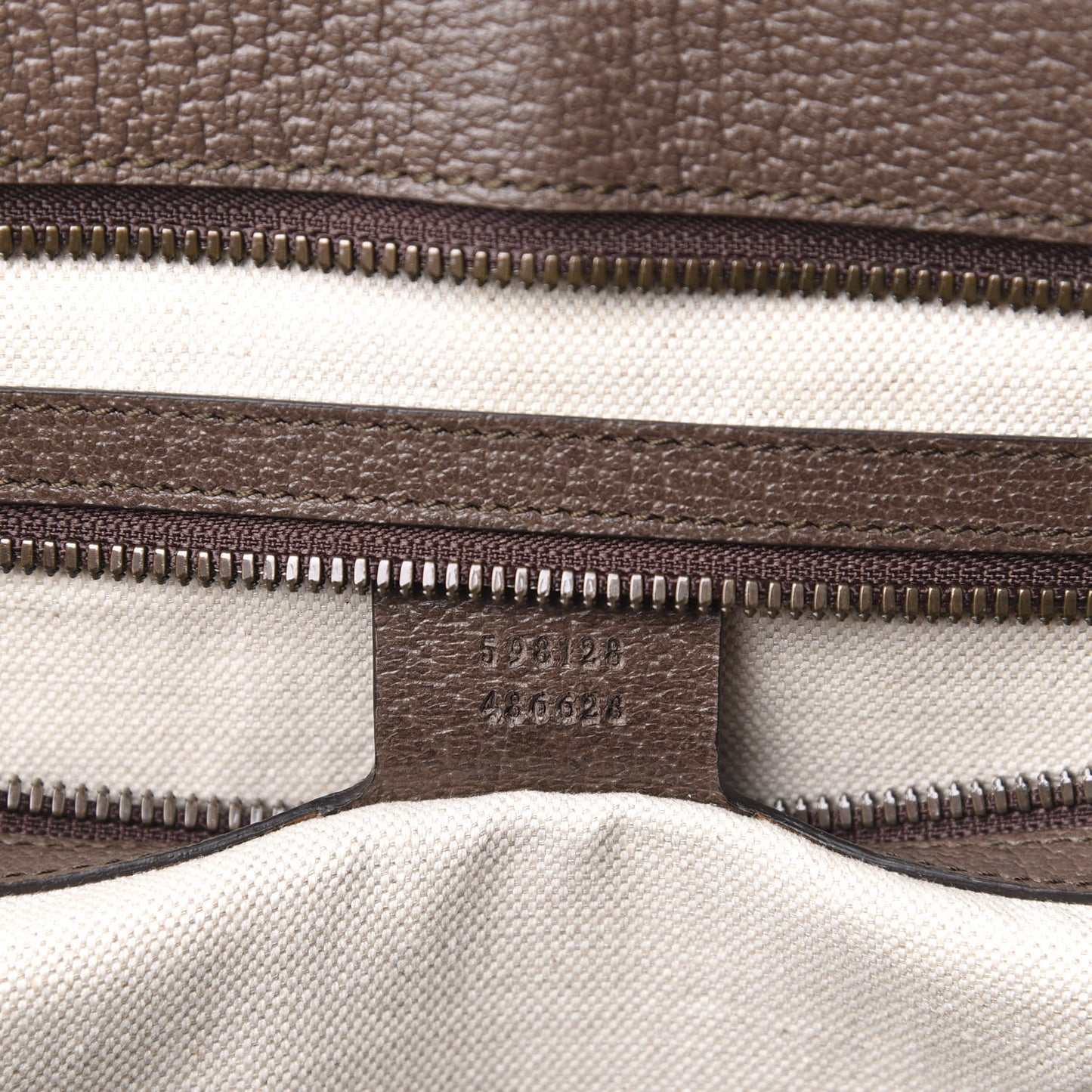 GG Supreme Monogram Textured Calfskin Web Ophidia Documents Holder Beige Ebony New Acero
