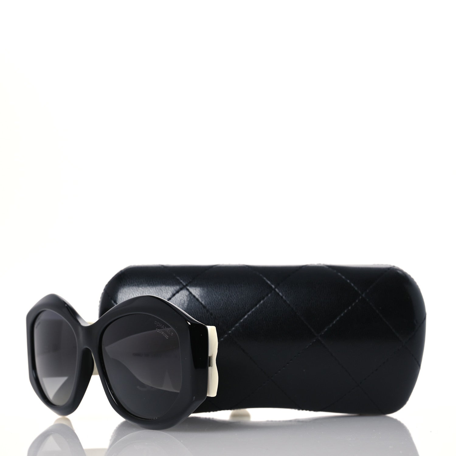 Chanel Acetate Quilted CC Sunglasses 5486 White Black 8 of 8