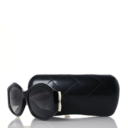 Chanel Acetate Quilted CC Sunglasses 5486 White Black 8 of 8
