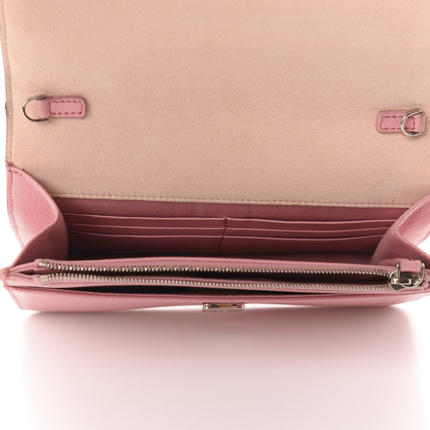 Fendi Vitello Flamingo Tube Wallet on Chain Pink 5 of 10