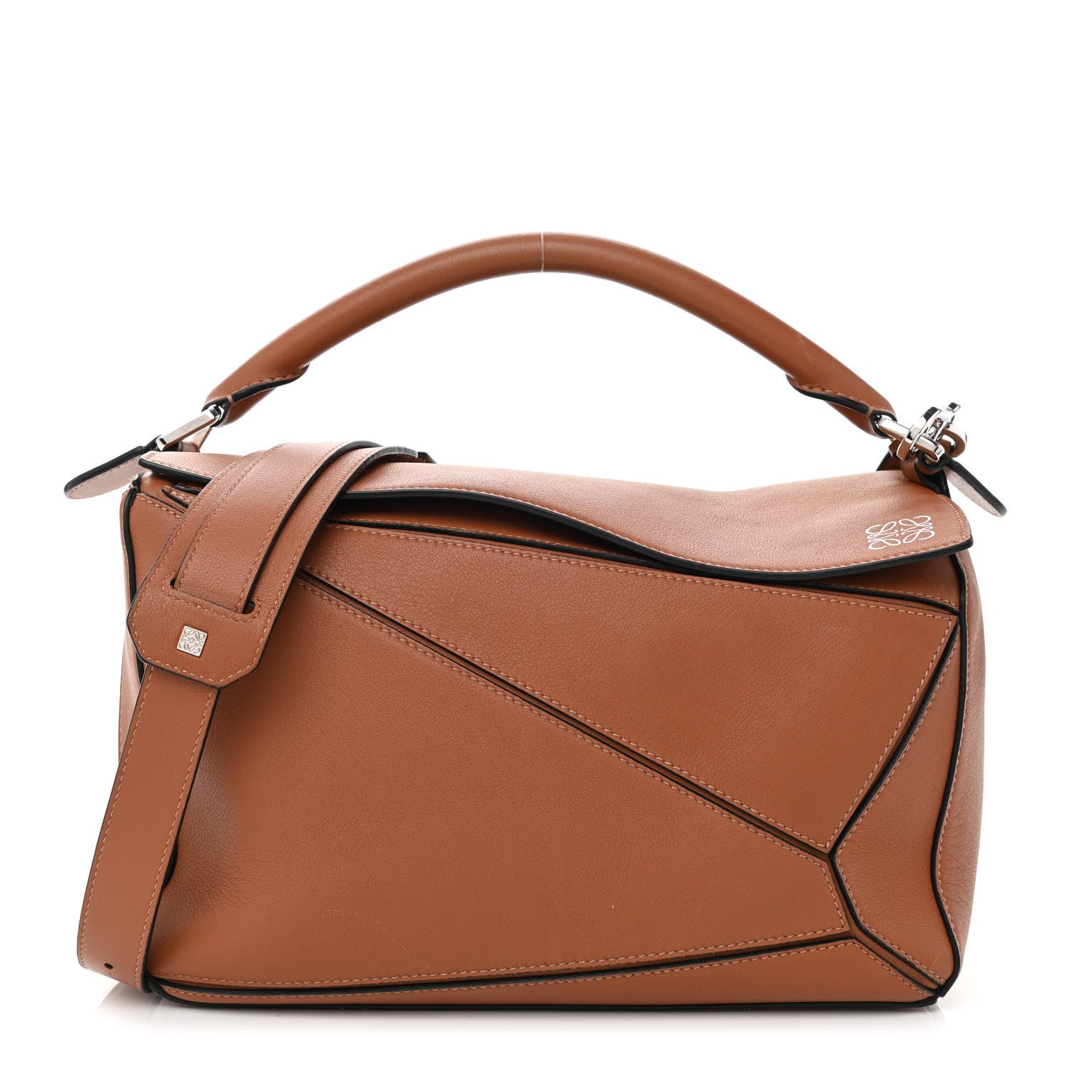 Loewe Calfskin Medium Puzzle Bag Tan 1 of 8