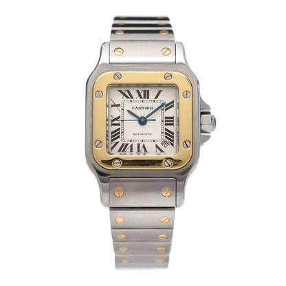 Cartier Stainless Steel 18K Yellow Gold 24mm Santos De Cartier Galbee Automatic Watch 1 of 6