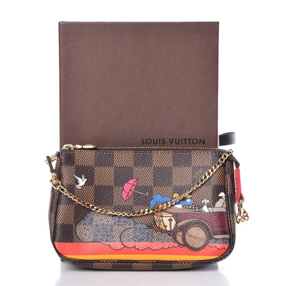 Louis Vuitton Damier Ebene 2015 Christmas Animation Mini Pochette Accessories 8 of 8