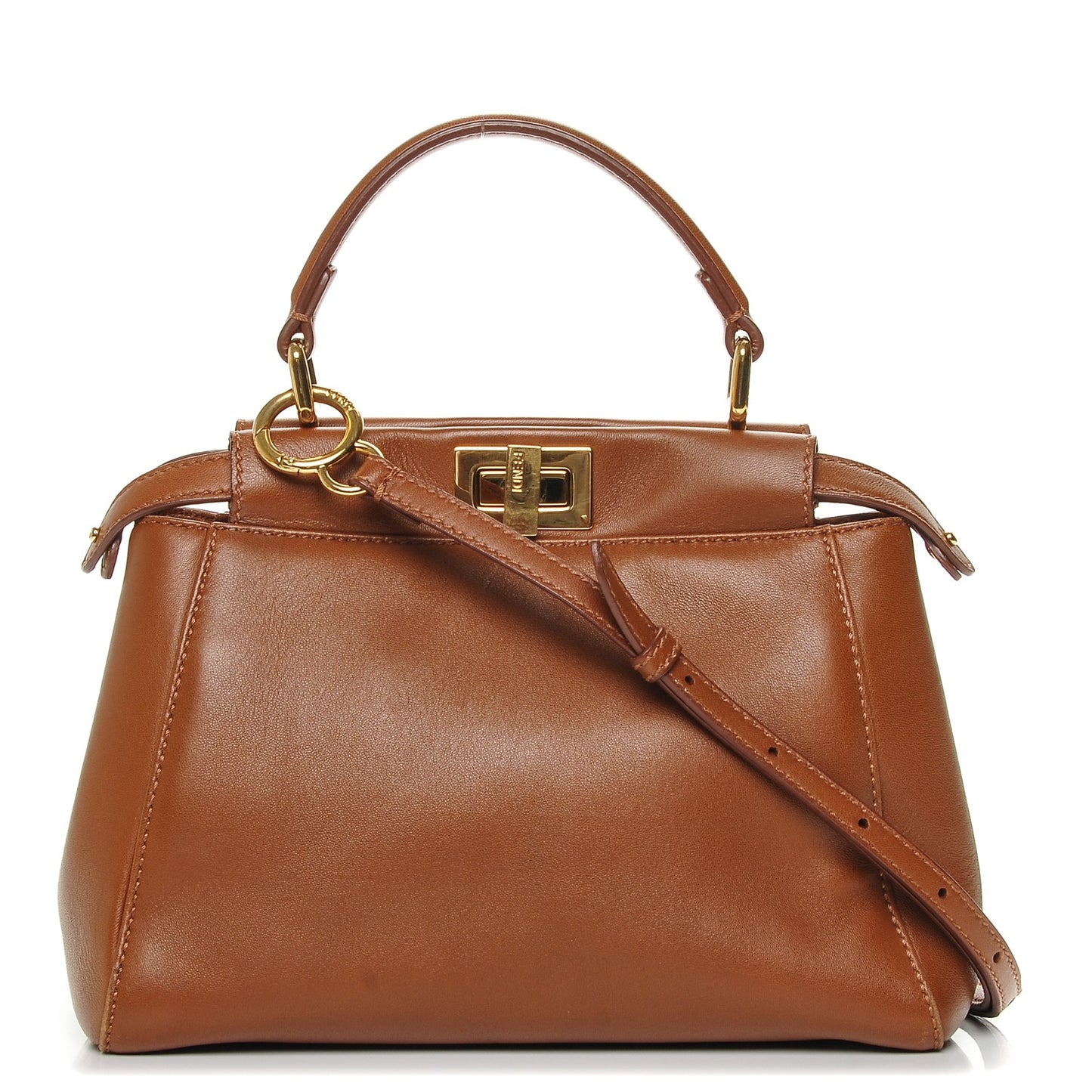 Nappa Mini Peekaboo Iconic Satchel Corteccia