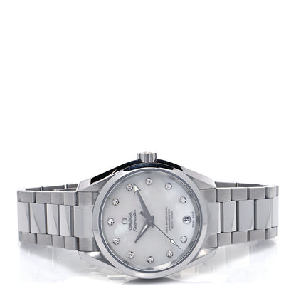 Omega Stainless Steel Diamond Mother of Pearl 39mm Seamaster Master Co-Axial Chronometer Aqua Terra Automatic Watch 231.10.39.21.55.002 2 of 5