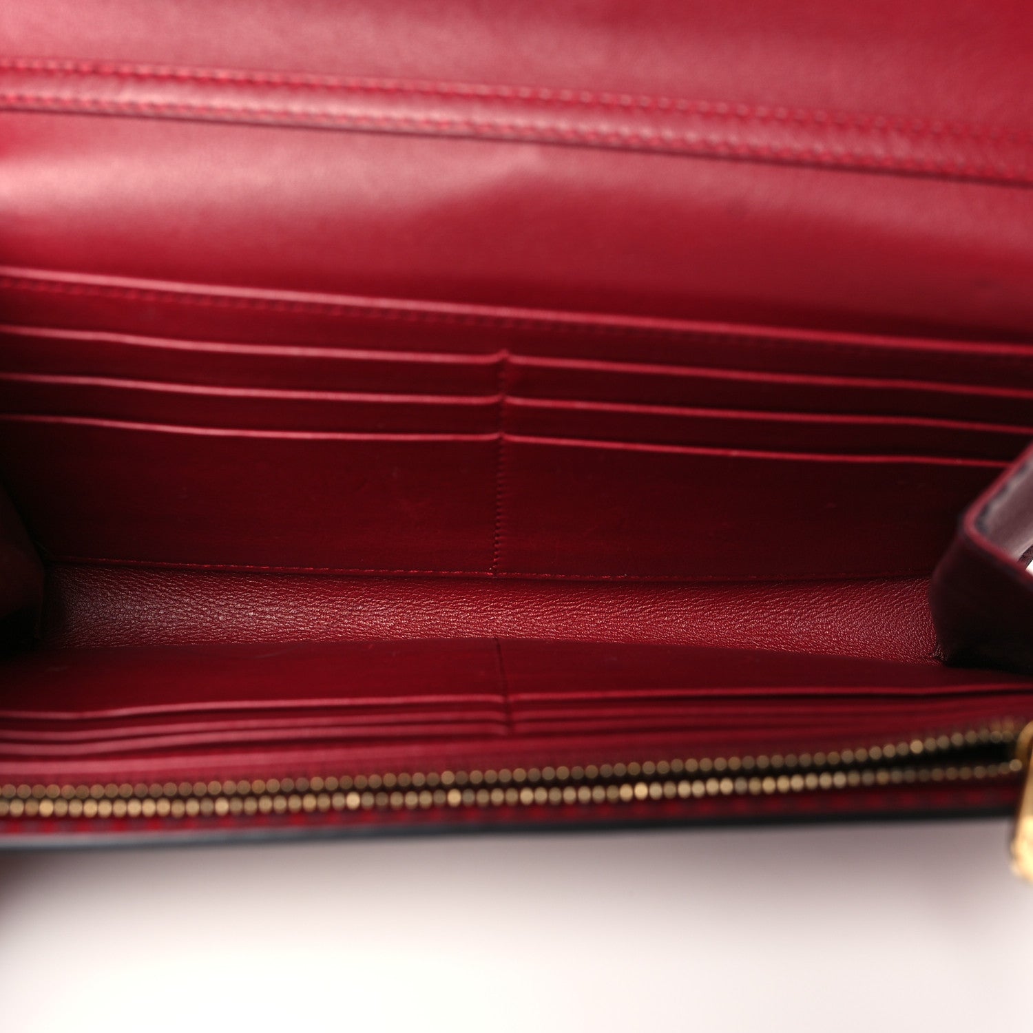 Christian Dior Grained Lambskin J'adior Croisiere Chain Wallet Red 5 of 9