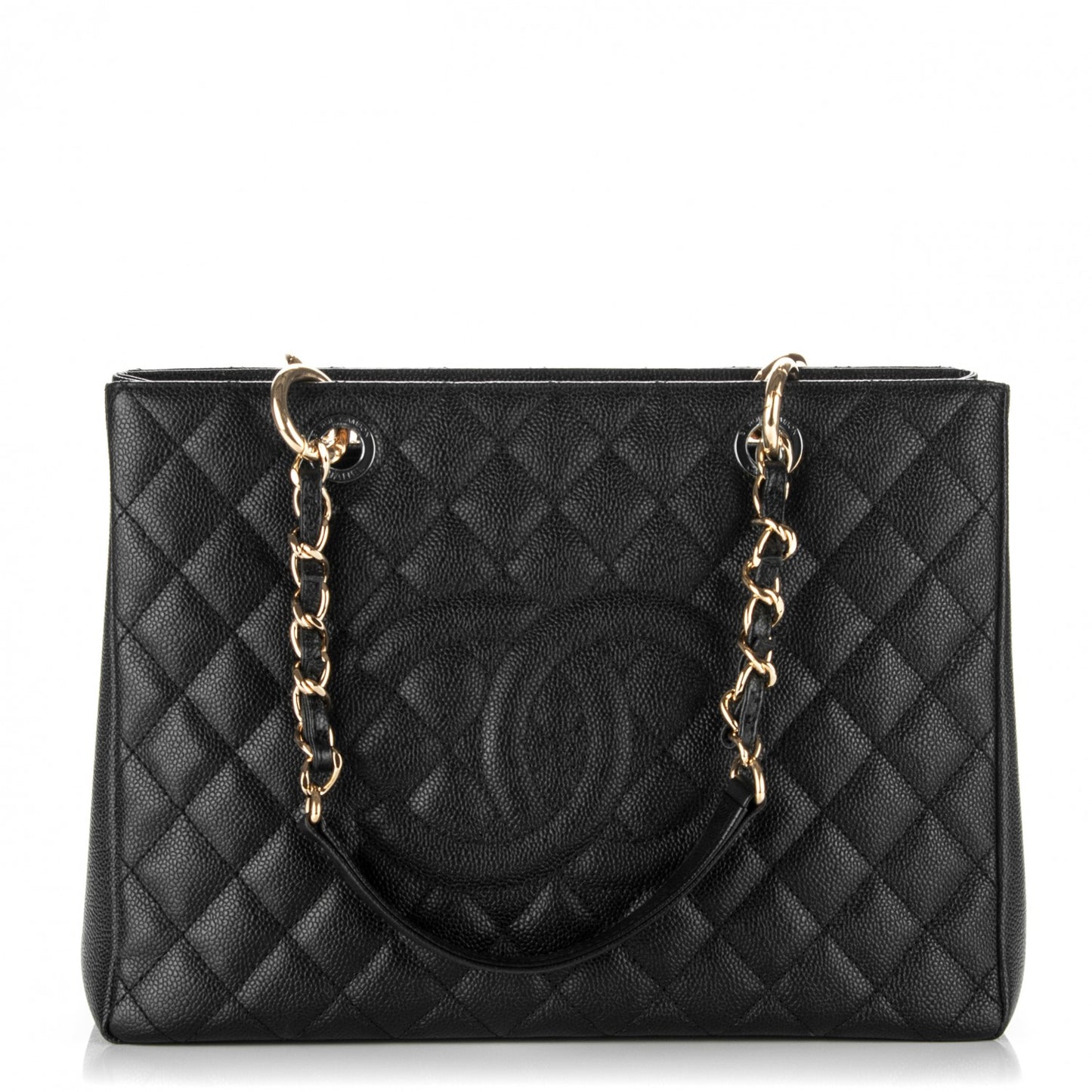 Caviar Quilted Grand Shopping Tote GST Black