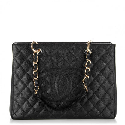 Chanel Caviar Quilted Grand Shopping Tote GST Black 1 of 7