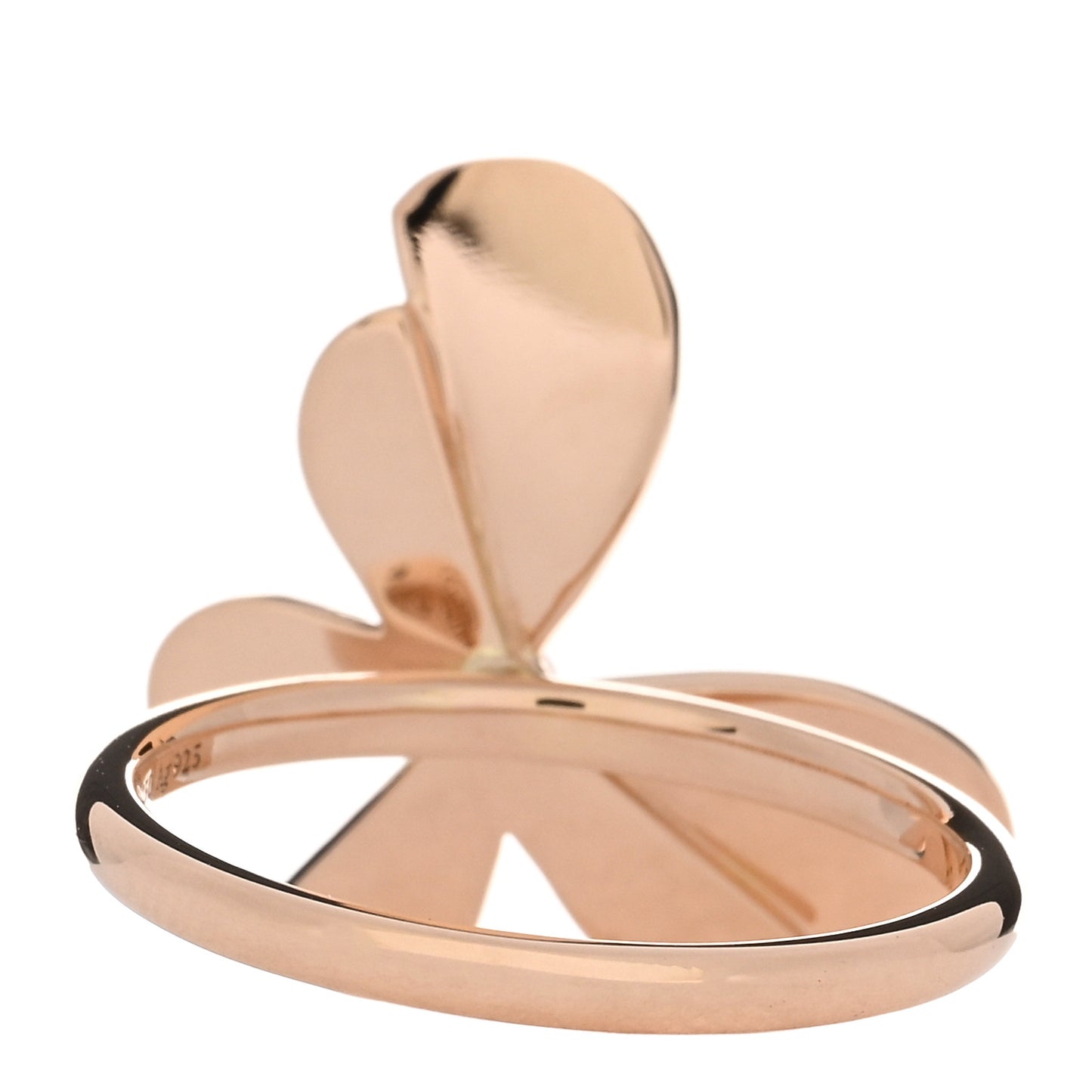 18K Rose Gold Sterling Silver Return to Tiffany Love Bugs Butterfly Ring 54 7