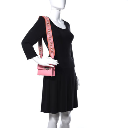 Hermes Chevre Mysore Mini Verrou Large Strap Bag Rose Confetti White 2 of 10