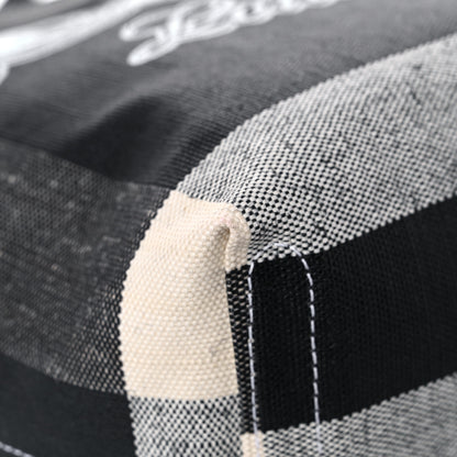 Burberry Coated Canvas Mega Check Large Reversible Doodle Tote Black White 5 of 17