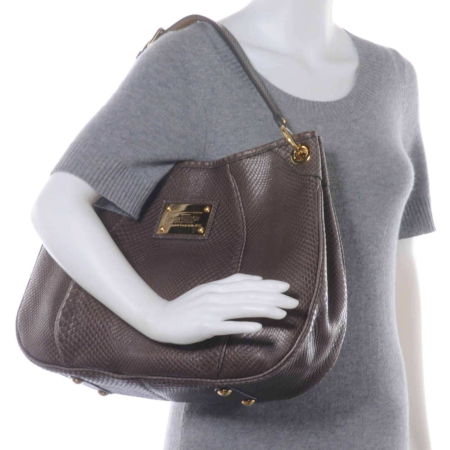 Louis Vuitton Python Galliera PM Gris 2 of 7
