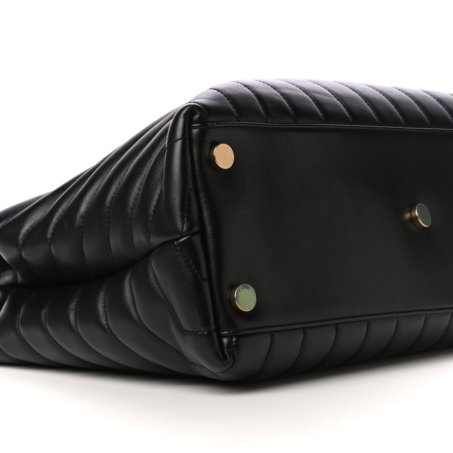 Calfskin Y Quilted Monogram Large Loulou Shopper Black