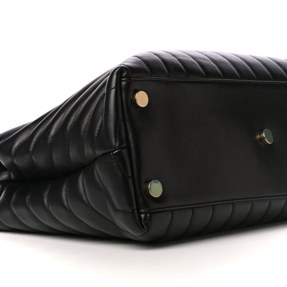 Saint Laurent Calfskin Y Quilted Monogram Large Loulou Shopper Black 8 of 9