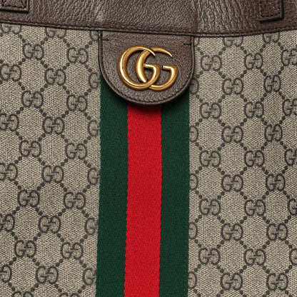 Gucci GG Supreme Monogram Web Ophidia Tote Brown 10 of 18