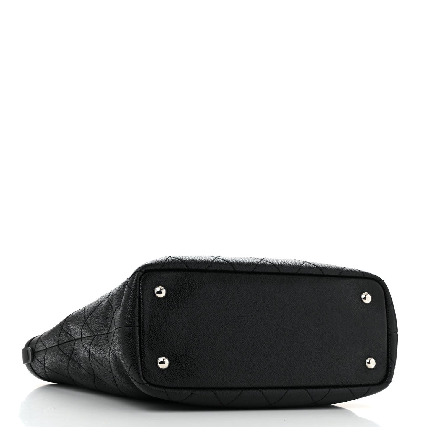 Grained Calfskin Shopping Fever Tote  Black