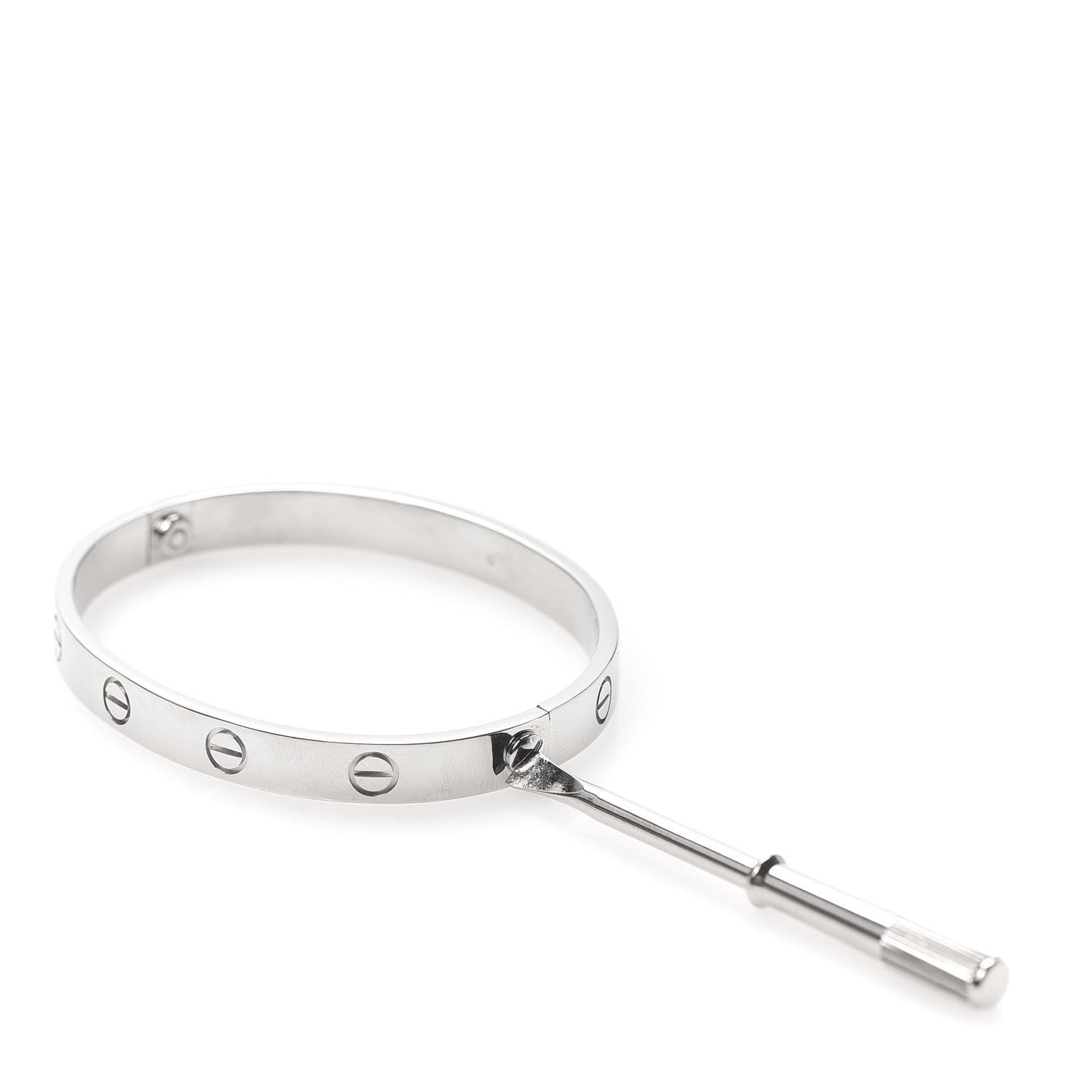 Cartier 18K White Gold LOVE Bracelet 16 4 of 5