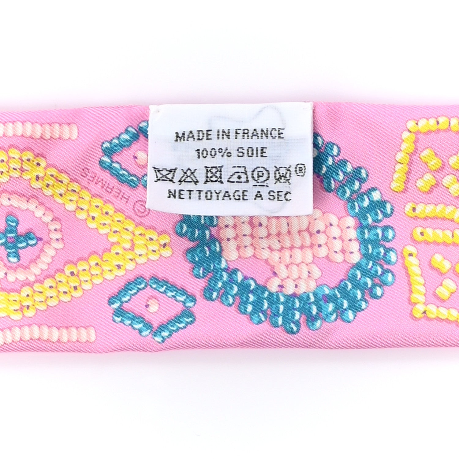 Hermes Silk Kelly En Perles Twilly Rose Bonbon Canard 2 of 4