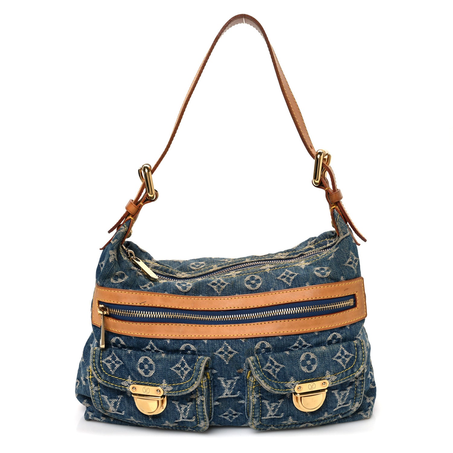 Louis Vuitton Monogram Denim Baggy PM Blue 1 of 13