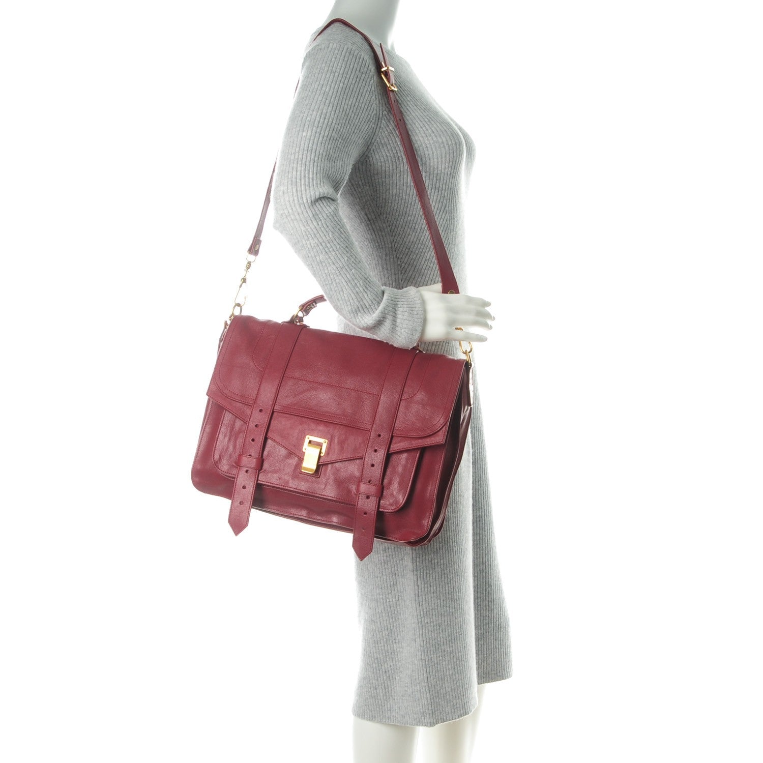 Proenza Schouler Lambskin Large PS1 Satchel Chianti 2 of 7