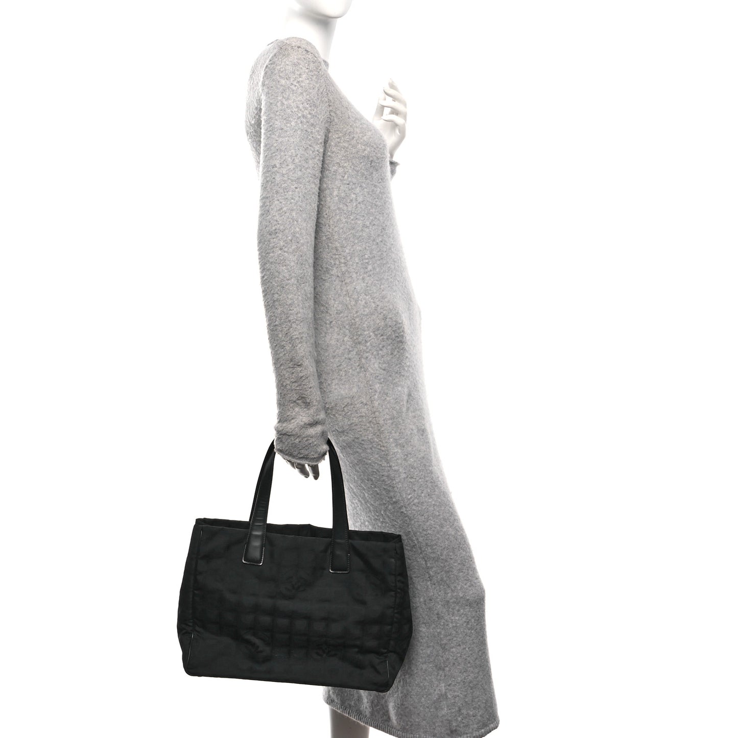 Nylon Large Travel Tote Black