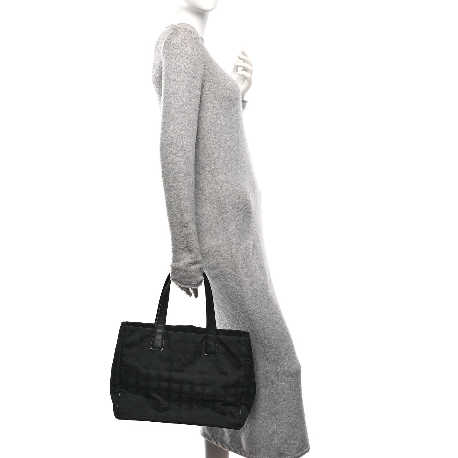 Chanel Nylon Large Travel Tote Black 2 of 10
