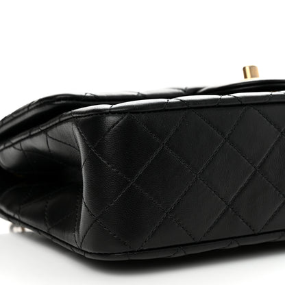 Chanel Lambskin Quilted Small Sweet Camellia Flap Black 8 of 10